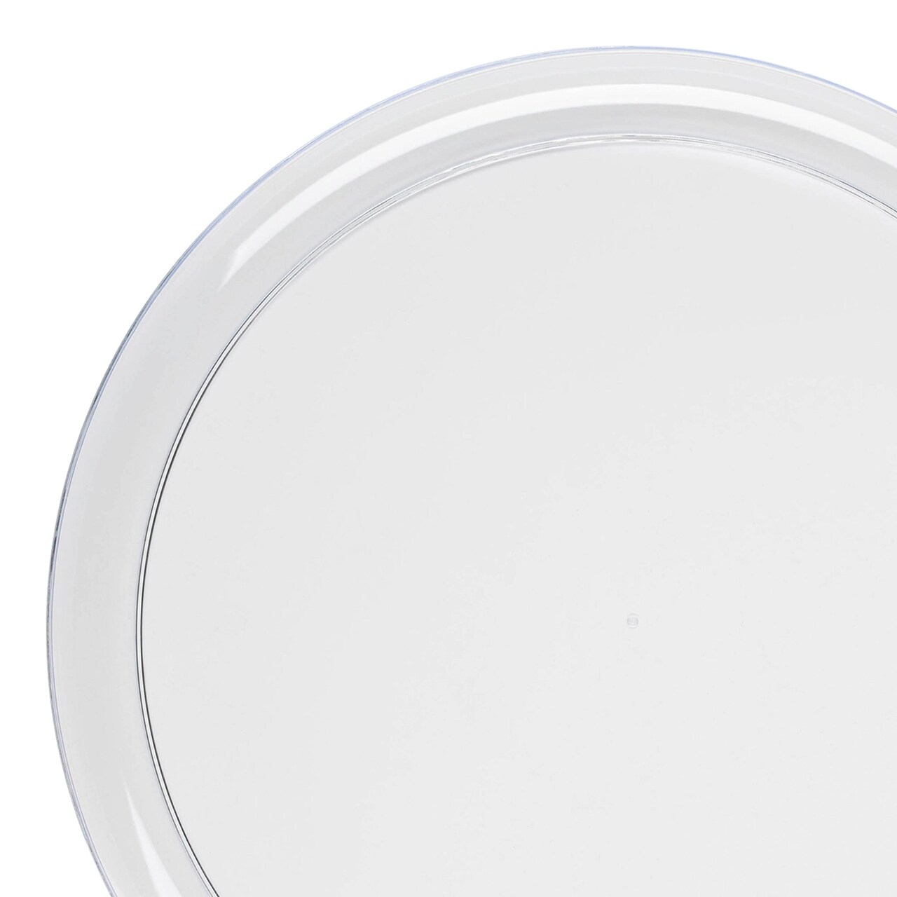 Clear Flat Round Disposable Plastic Dinner Plates - 10" (120 Plates)